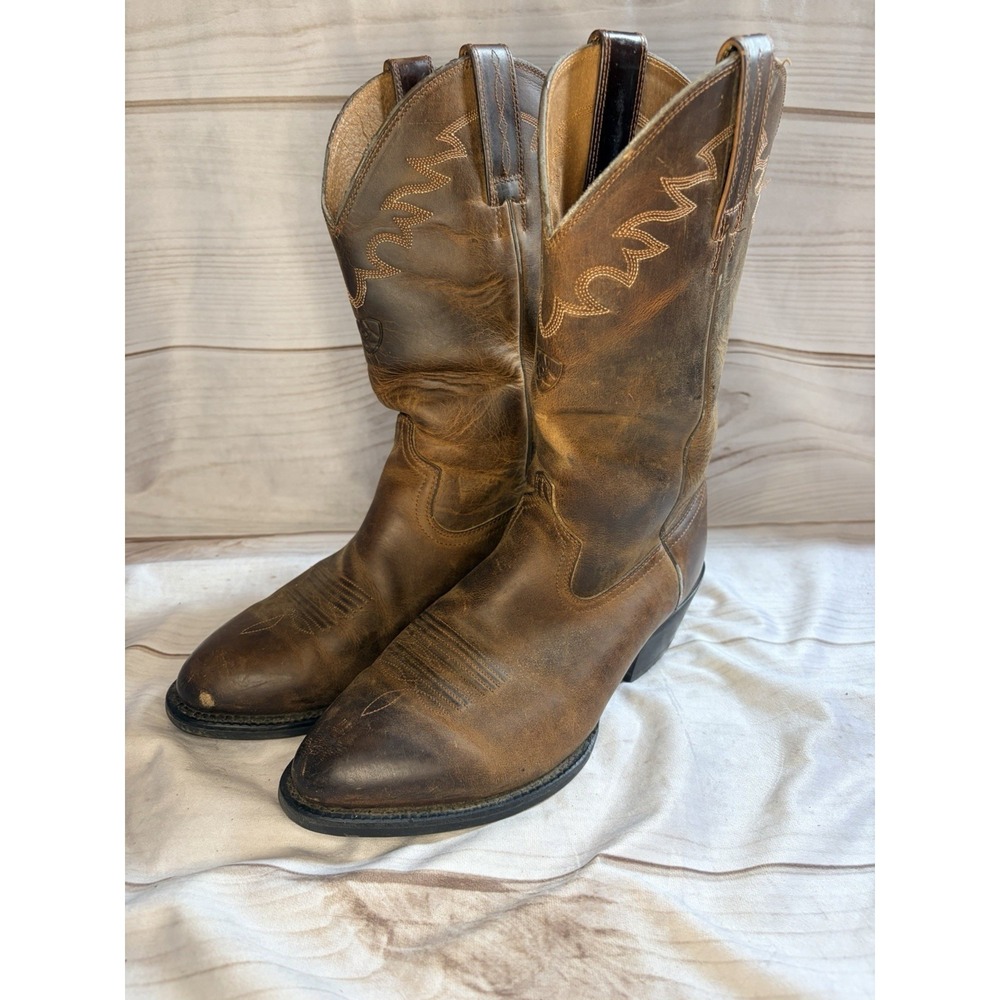 Ariat Western Boots Mens 8.5 EE Brown Leather 4LR Cowboy Riding